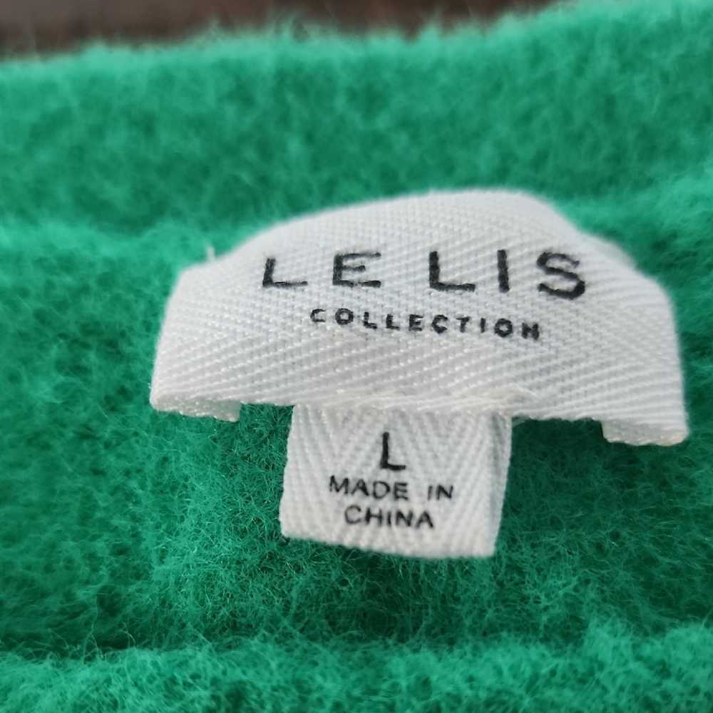 Le Lis Vibrant Green Crew Neck Sweater - Picture 2 of 7